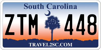 SC license plate ZTM448