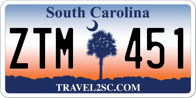 SC license plate ZTM451