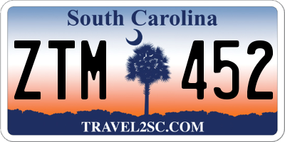 SC license plate ZTM452