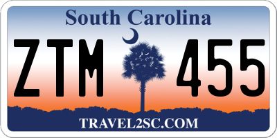 SC license plate ZTM455
