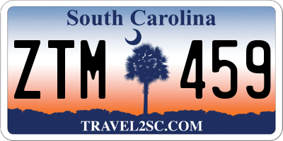 SC license plate ZTM459
