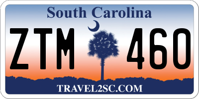 SC license plate ZTM460