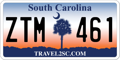SC license plate ZTM461