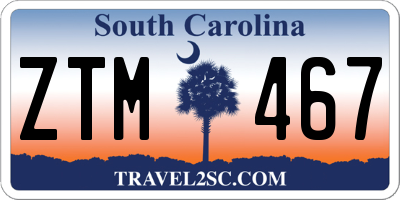 SC license plate ZTM467