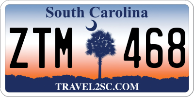SC license plate ZTM468