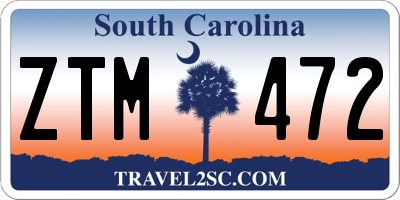 SC license plate ZTM472