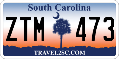 SC license plate ZTM473
