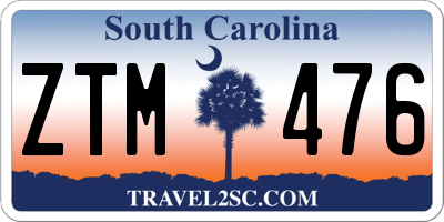 SC license plate ZTM476