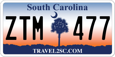 SC license plate ZTM477