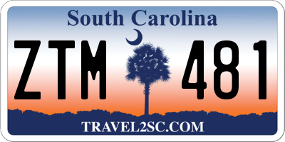 SC license plate ZTM481