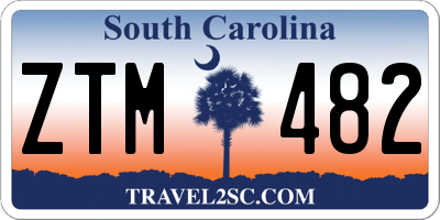 SC license plate ZTM482