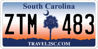 SC license plate ZTM483
