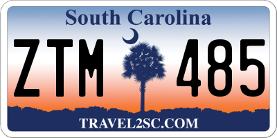 SC license plate ZTM485