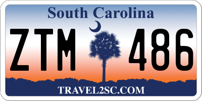 SC license plate ZTM486