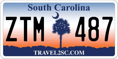 SC license plate ZTM487