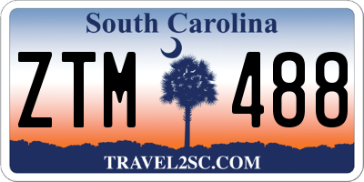 SC license plate ZTM488