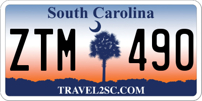 SC license plate ZTM490