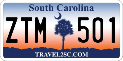 SC license plate ZTM501
