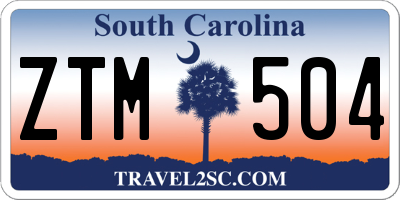 SC license plate ZTM504