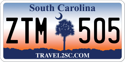 SC license plate ZTM505