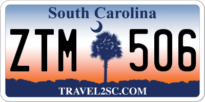 SC license plate ZTM506
