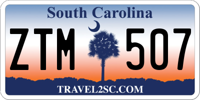 SC license plate ZTM507