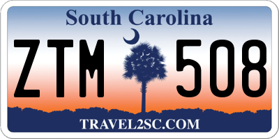 SC license plate ZTM508