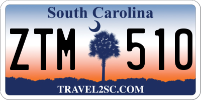 SC license plate ZTM510