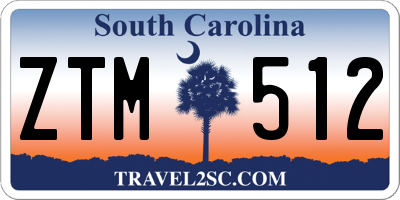 SC license plate ZTM512