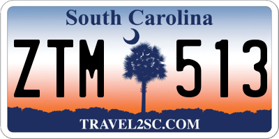 SC license plate ZTM513