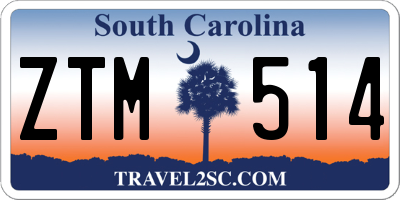 SC license plate ZTM514