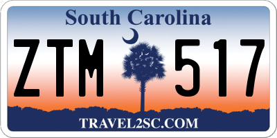 SC license plate ZTM517