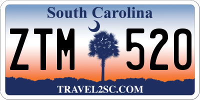 SC license plate ZTM520