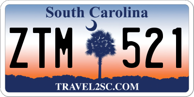 SC license plate ZTM521