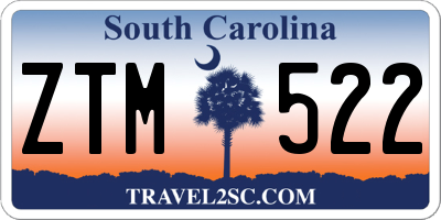 SC license plate ZTM522
