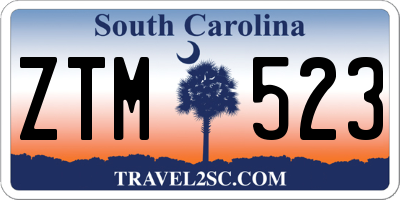 SC license plate ZTM523