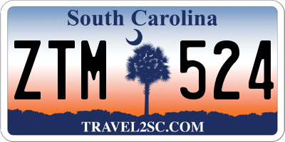 SC license plate ZTM524