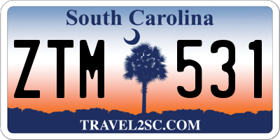 SC license plate ZTM531