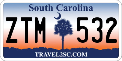 SC license plate ZTM532