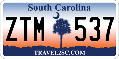 SC license plate ZTM537
