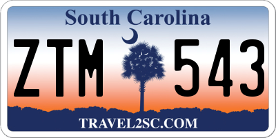 SC license plate ZTM543