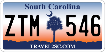 SC license plate ZTM546
