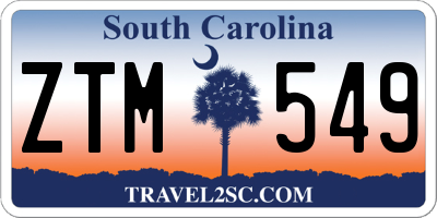 SC license plate ZTM549