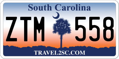 SC license plate ZTM558