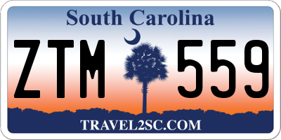 SC license plate ZTM559