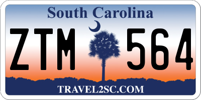 SC license plate ZTM564
