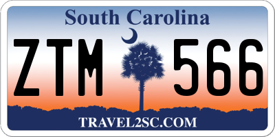 SC license plate ZTM566