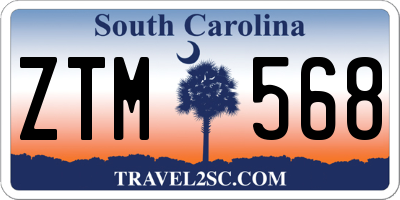 SC license plate ZTM568