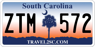 SC license plate ZTM572