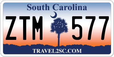SC license plate ZTM577